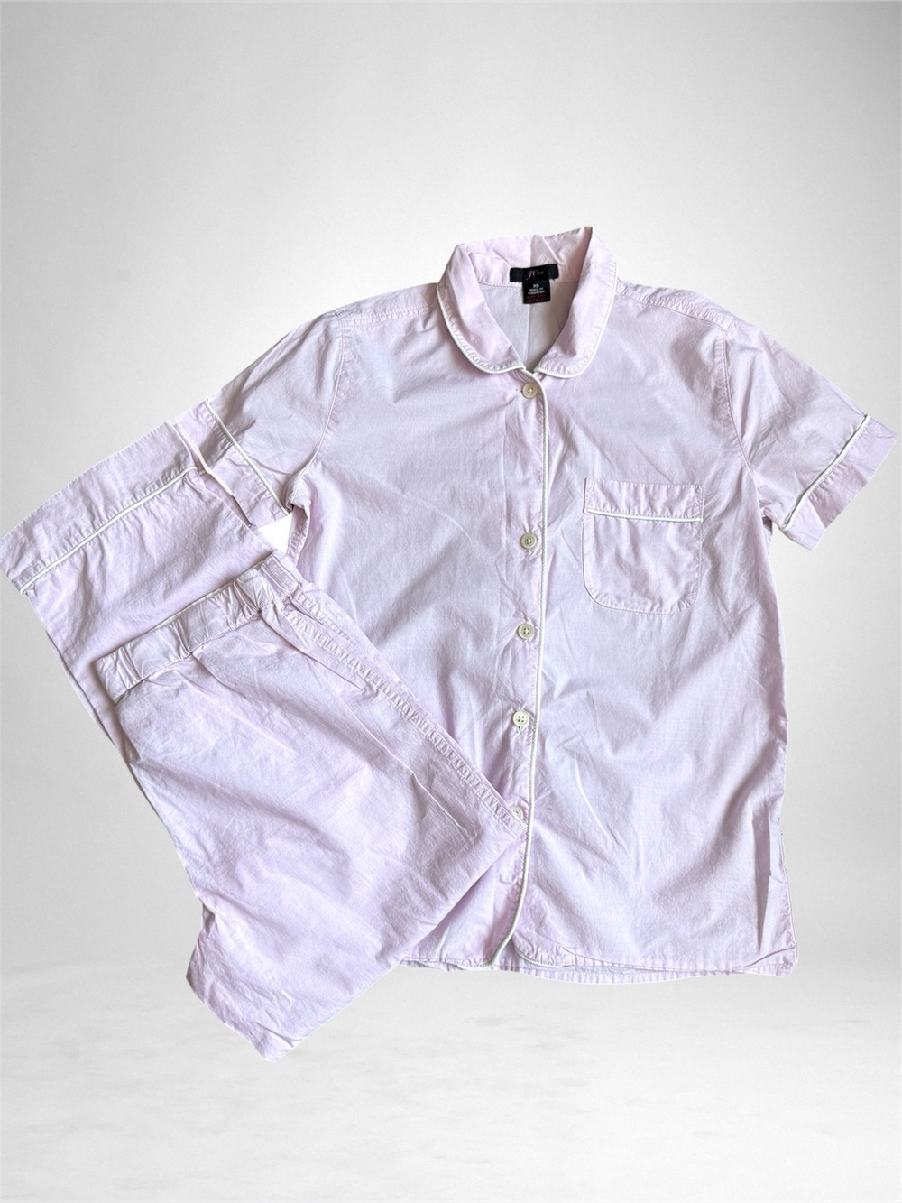 J.Crew Cotton Pajama Set | Blush Pink | Size XS
